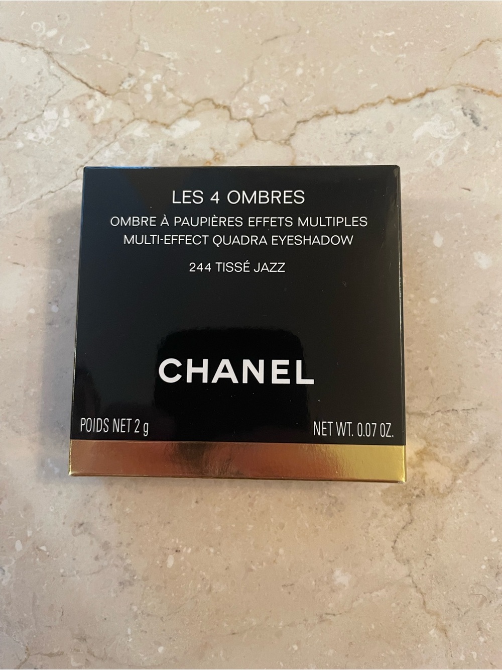 CHANEL Les 4 Ombres Quadra Eyeshadow 244 Tissé Jazz — Black & Gold Packaging